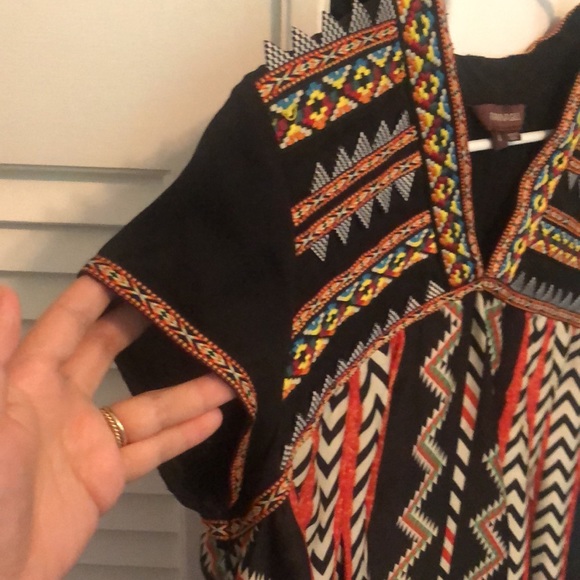 Anthropologie Multi Pattern Swing Top - Picture 4 of 6
